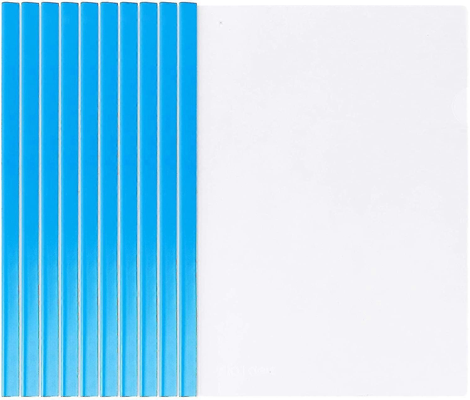 10 Pack Sliding Bar Clear Report Covers, Transparent Resume Presentation File Folders