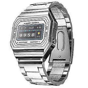 I6 Smart Watch Music Control Ip67 waterdichte 24-uurs hartslag bloeddrukmeter Smart polshorloge - zilver