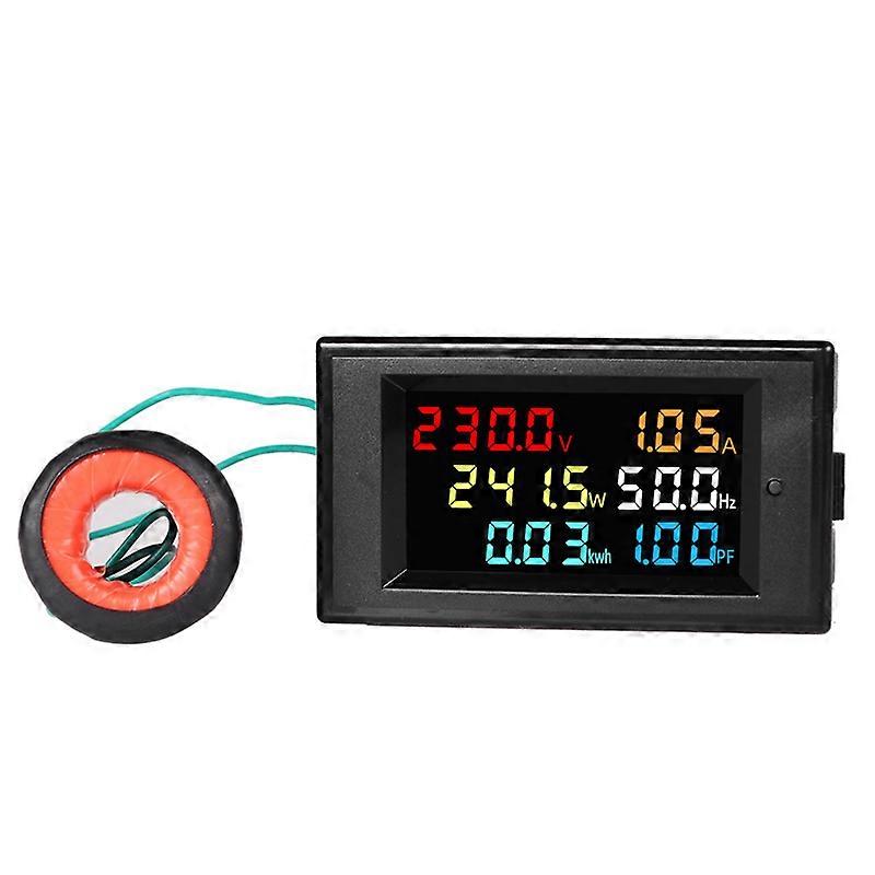 AC Power LCD Digital Voltage Current Power Voltmeter Ammeter KWH Panel Meter Electric Energy Consumption Monitors 100A 220V 380V