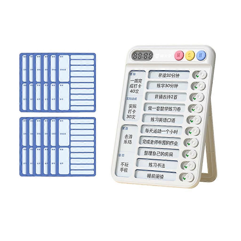 Chores Chart for Kids, Portable Self-Discipline Chores Chart Daily Checklist Board Routine Chart with 12 Chore Cards