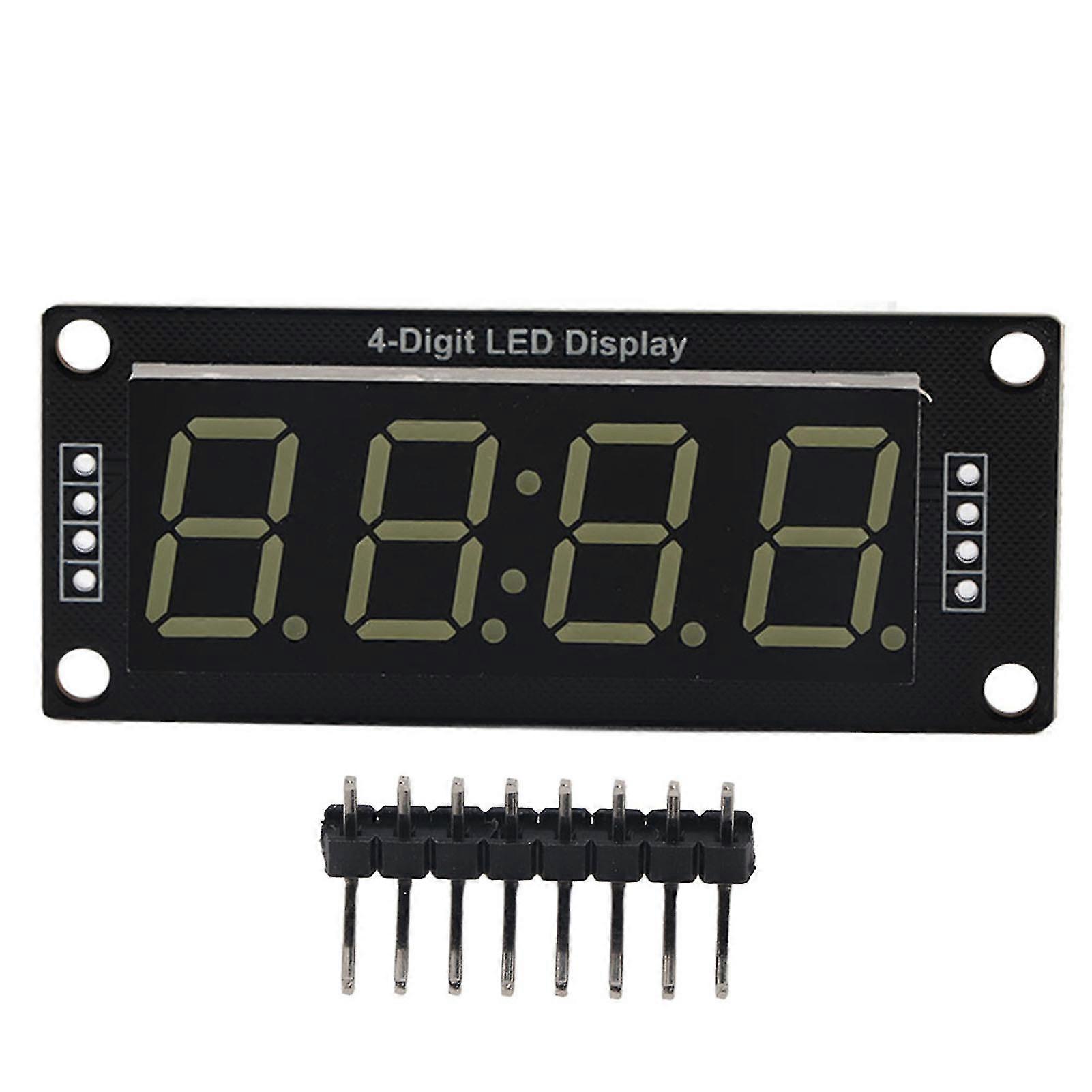 Modulo tubo LED con display bianco a 4 cifre a 7 segmenti a colori compatibile con la libreria Arduino TM1637.h