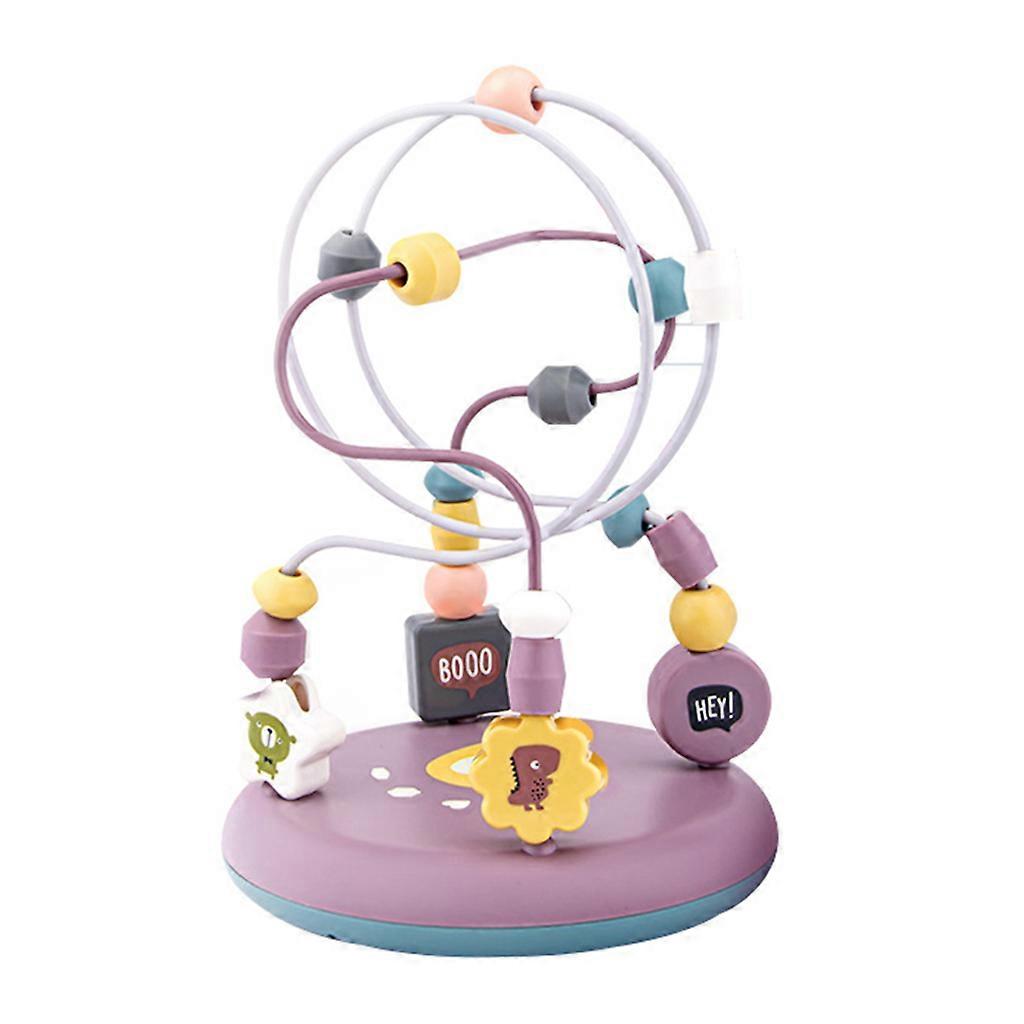 ילדים חרוזים עגולים צעצוע פאזל ילדים צבעוני מיני מבוך רכבת הרים למשחק