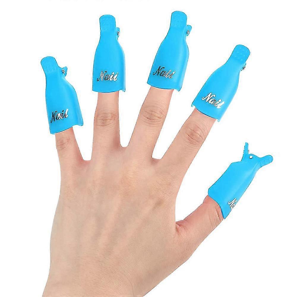 Professional Plastic Acrylic Nail Art Polish Remover Clips UV Gel Wrap Cleaner Soak Off Cap Clip