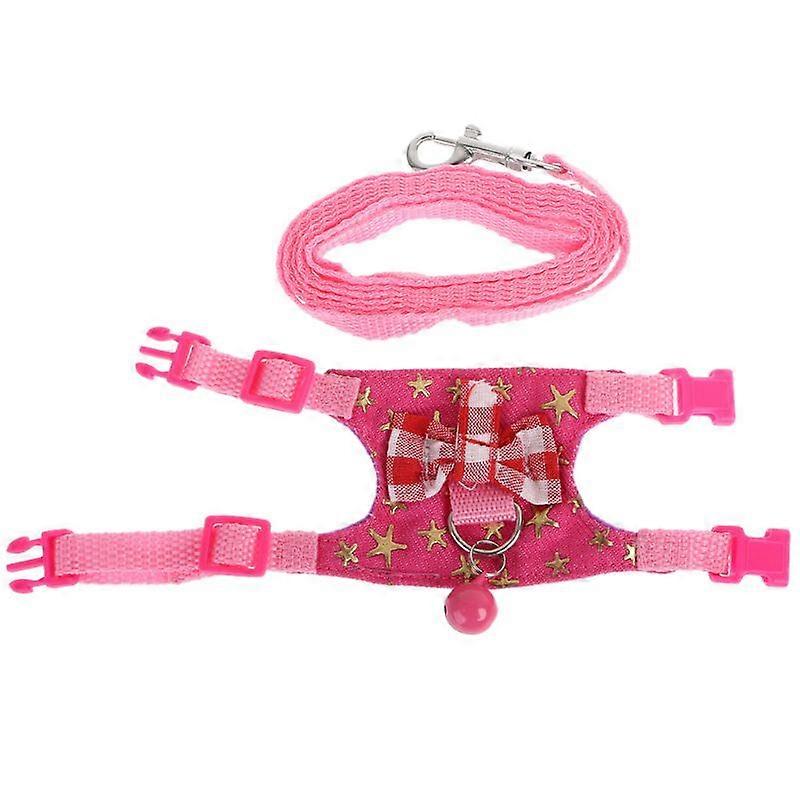 Cute Checked Vest Leash Harness Set for Rat Chinchilla Bunny Squirrel Walking