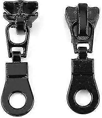 20 Pcs Black  Zipper Sliders Metal Alloy Replacement Kit
