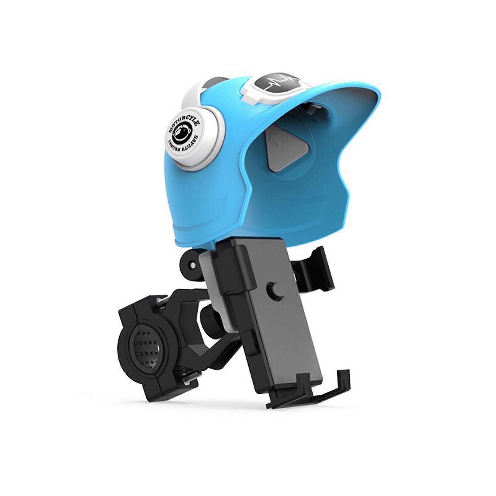 Bicycles Phone Holder Helmet Shape Sunshade Rainproof Handlebar
