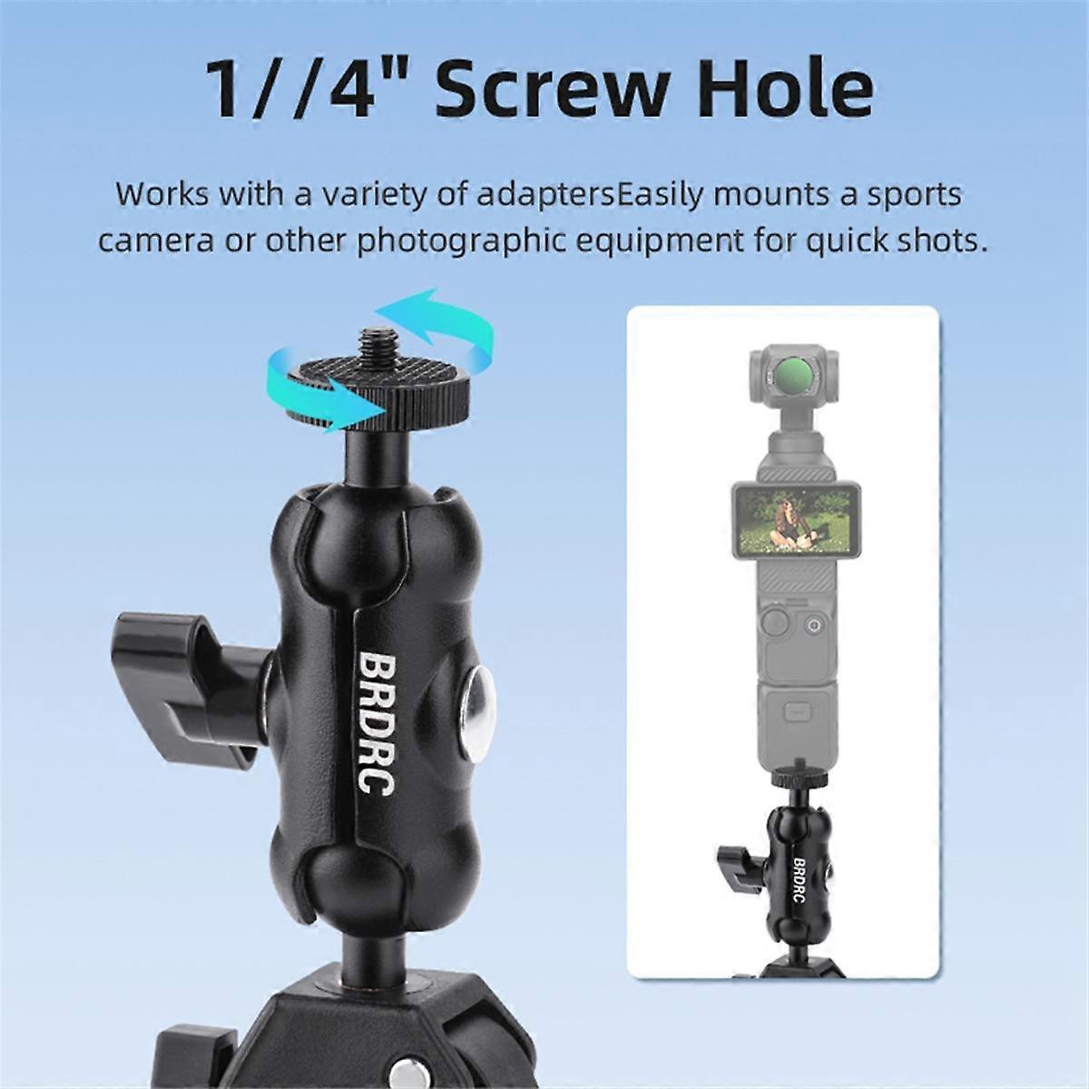 金属ブラケット自転車マウンテンバイクホルダーアクションスポーツカメラクリップアダプターポケット3、トランスファーフレーム付き