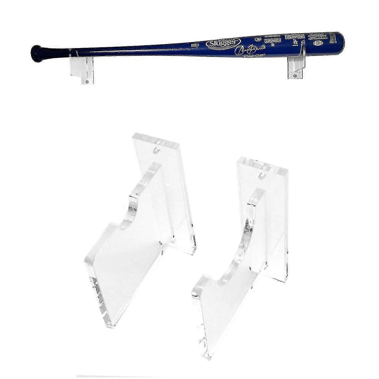 Baseball Bat Wall Mount Display Rack Holder Stand, Clear Acrylic Baseball Bat Holder