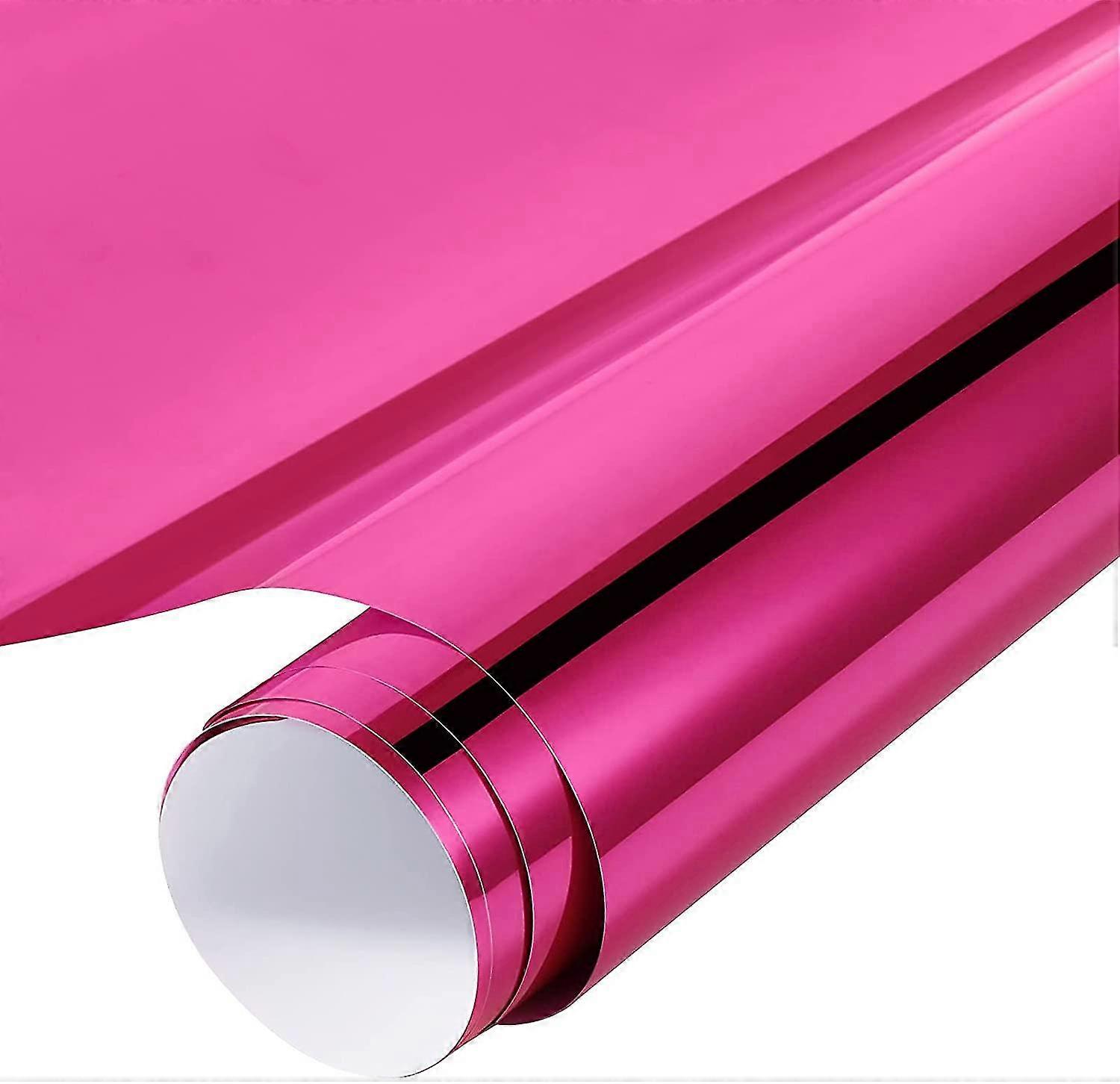 クラフトクロムローズレッドパーマネント接着剤ビニールロール12 "によって6フィートサイン、スクラップブッキング、クリカット、シルエットカメオと互換性があります