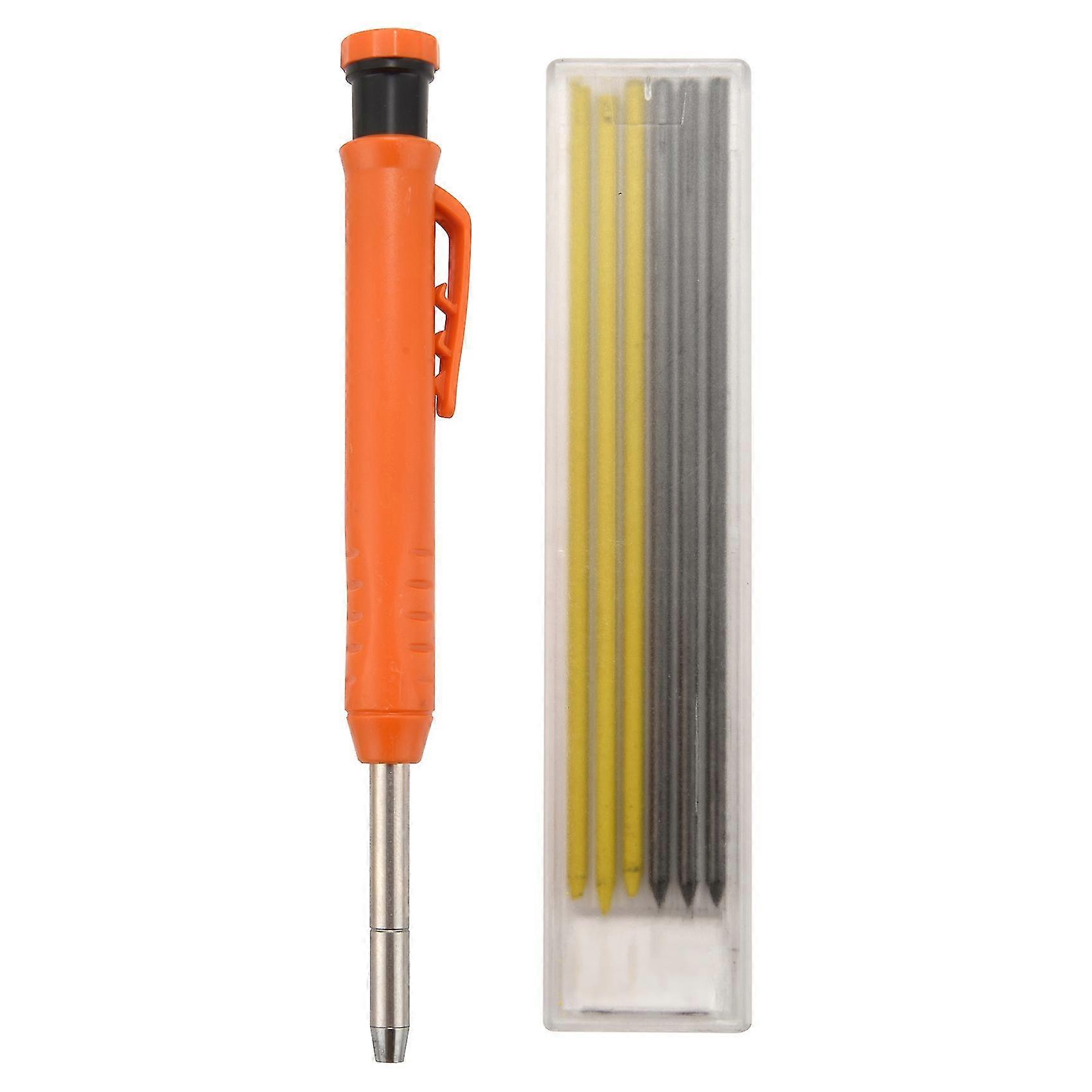 Carpenter Pencil Set With 7 Refill Leads, Built-In Sharpener,Pencil A