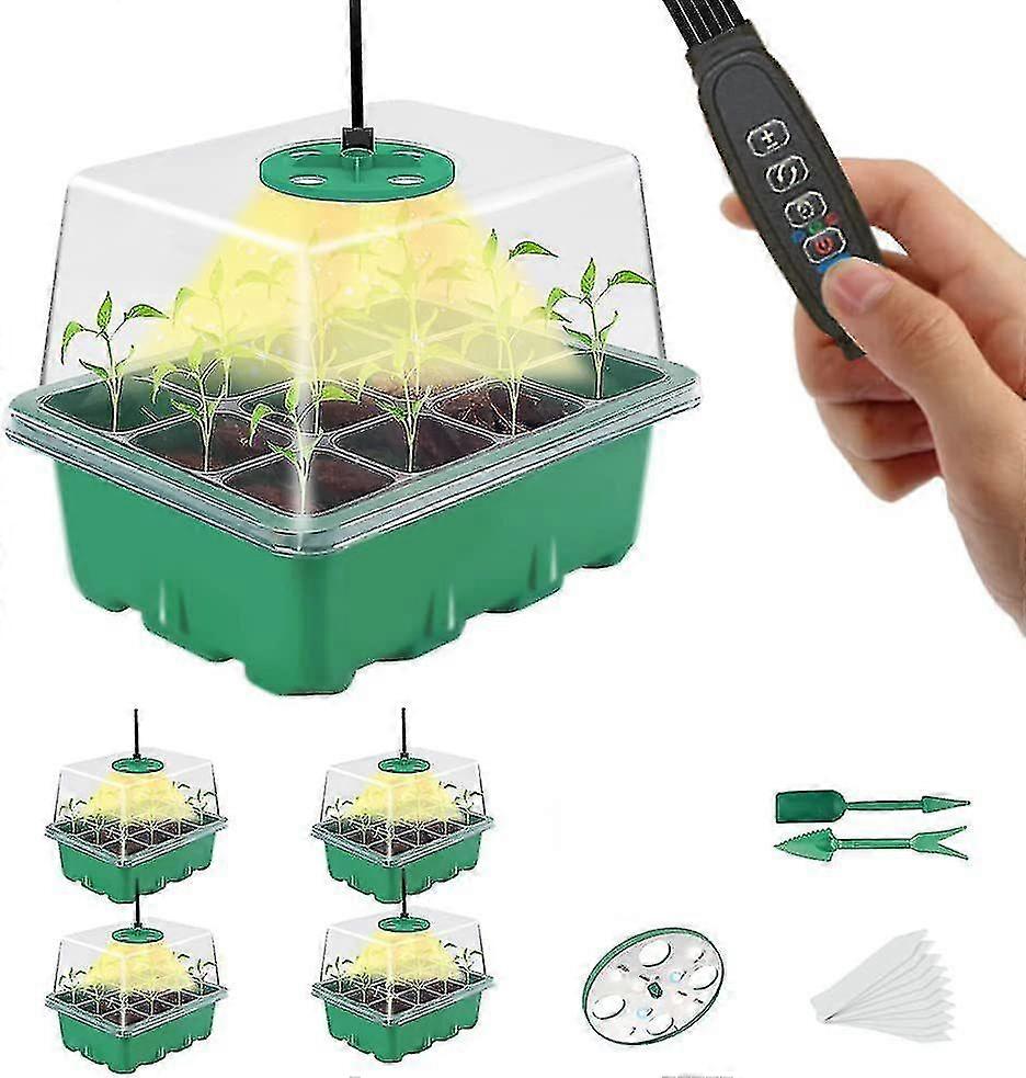 Seed Starter Tray With Grow Light,seed Propagator For Seeds Starting Growing