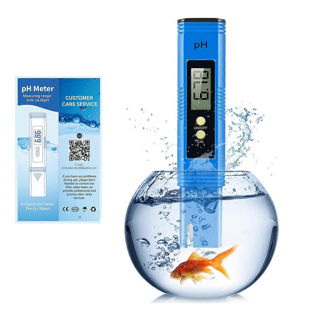 PH Meter, 0.01 High Accuracy Pocket Size with 0-14 PH Testing Range PH Tester, Digital PH Meter