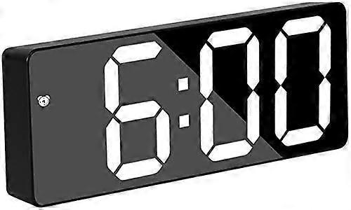 Smart digital alarm clock, small clock with snooze function, dimmable, temperature, date, 12/24 hours, small electronic desk clock for kitchen office 