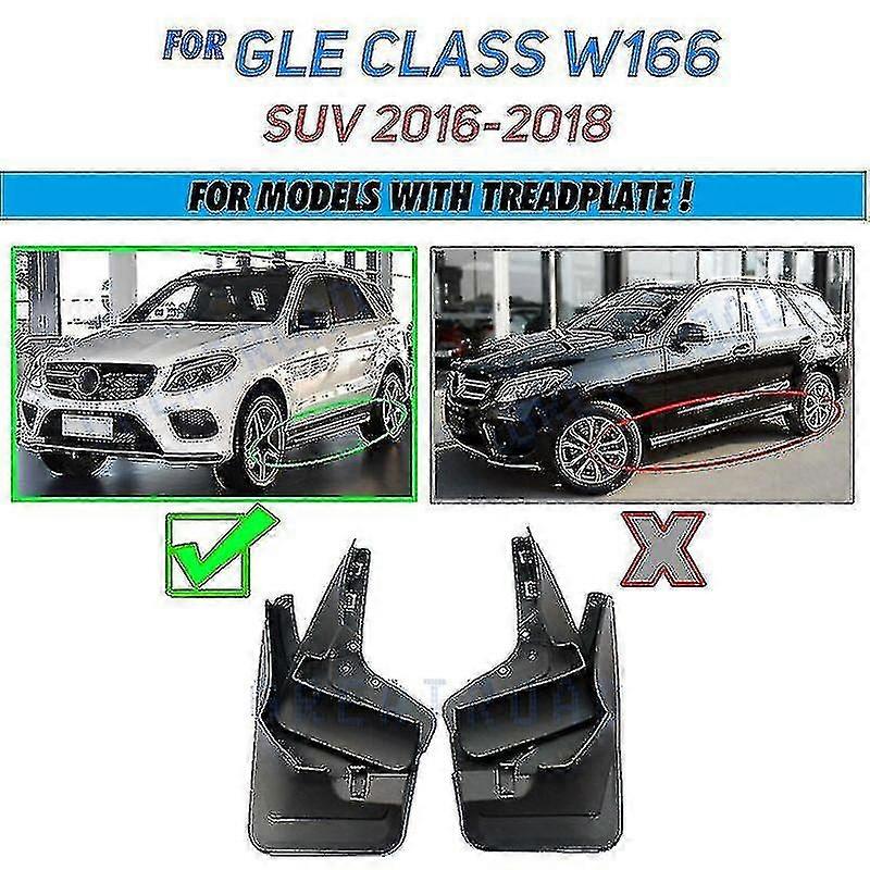 Set Mud Flaps For Mercedes Benz Gle Class W166 2016 2017 2018 2019 Wrunning Board Mudflaps Splash Guards Front Rear Mudguards