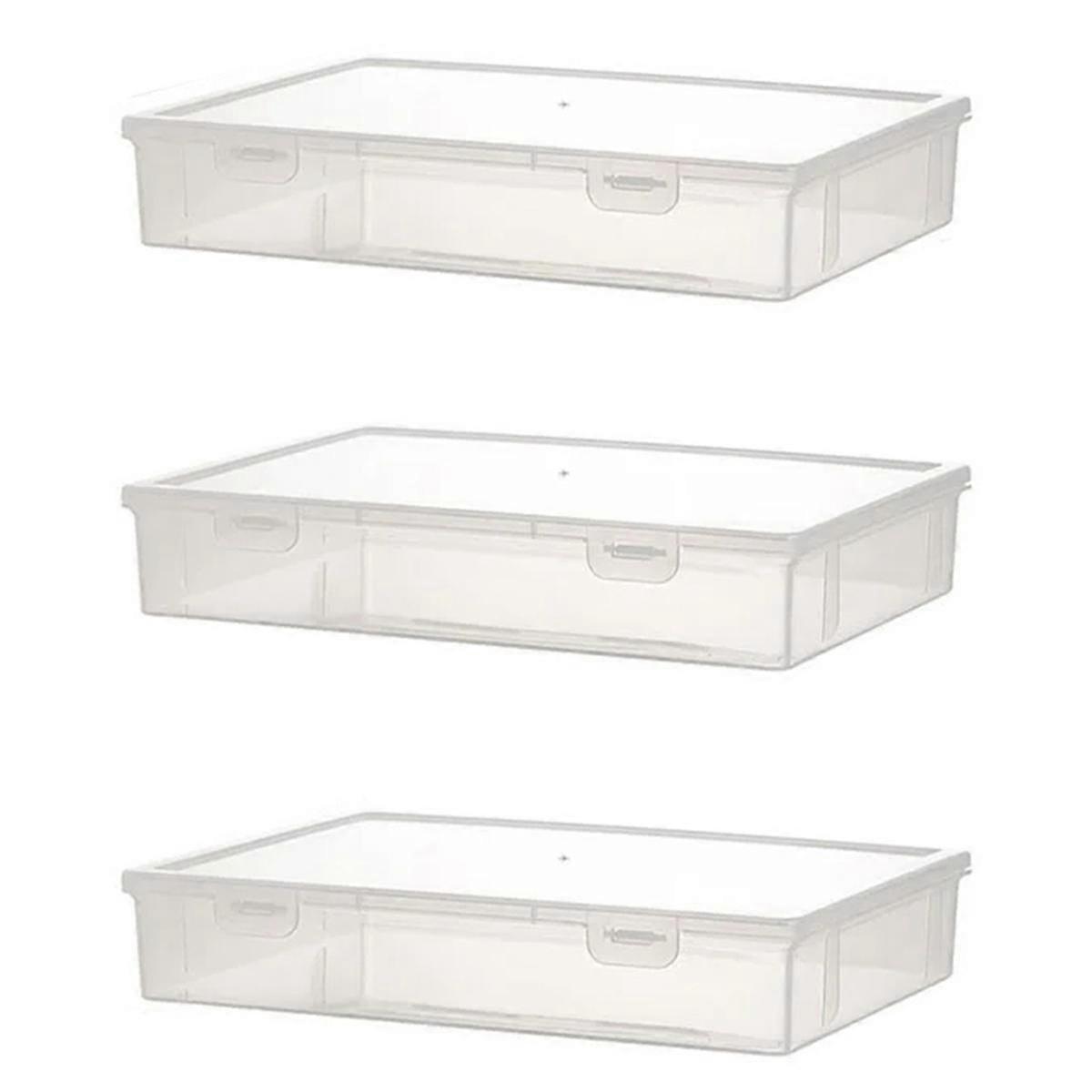 3PCS A4 Size Organiser Book Organiser Office File Box Transparent File Organiser Children'S Puzzle Organisers,M