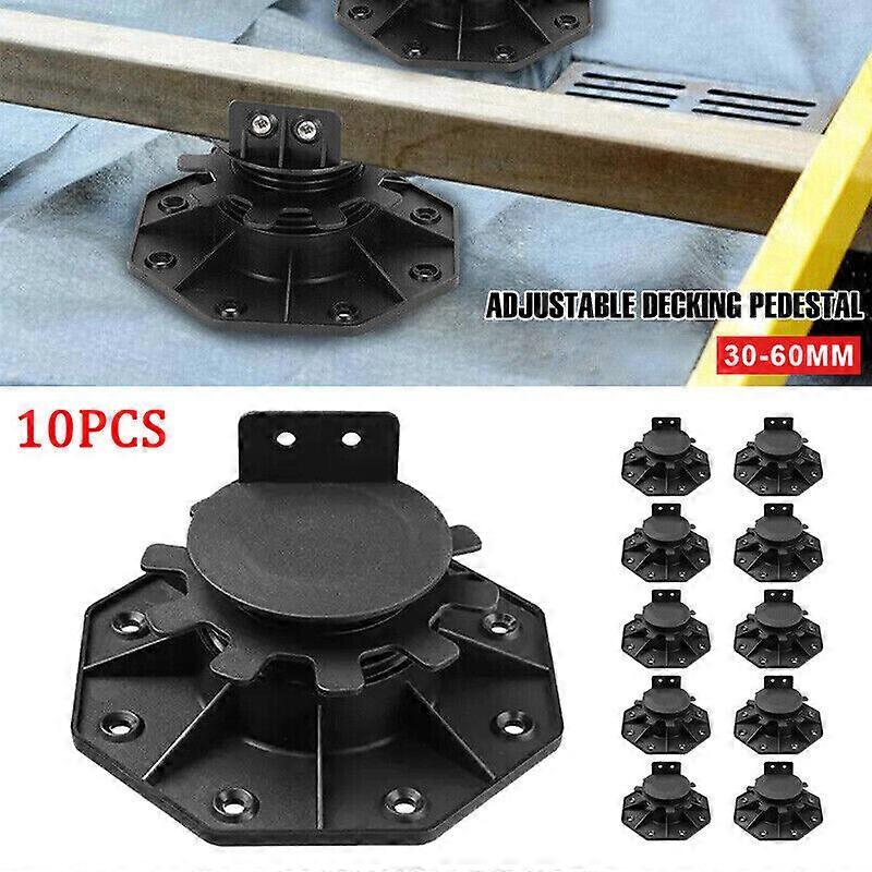 10X Adjustable Decking Pedestal Riser Bearing Support 30mm-60mm