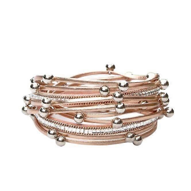 Women's Pearl PU Leather Bracelet