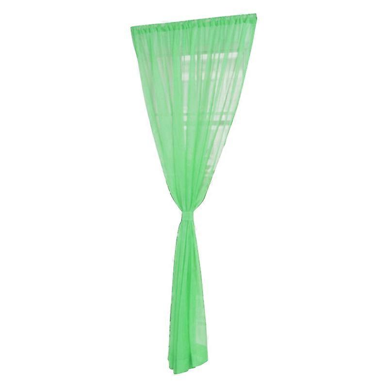 Light Transmission Sheer Curtain Bright Color Polyester Comfortable Touch Door Drape for Living Room JIKAIX