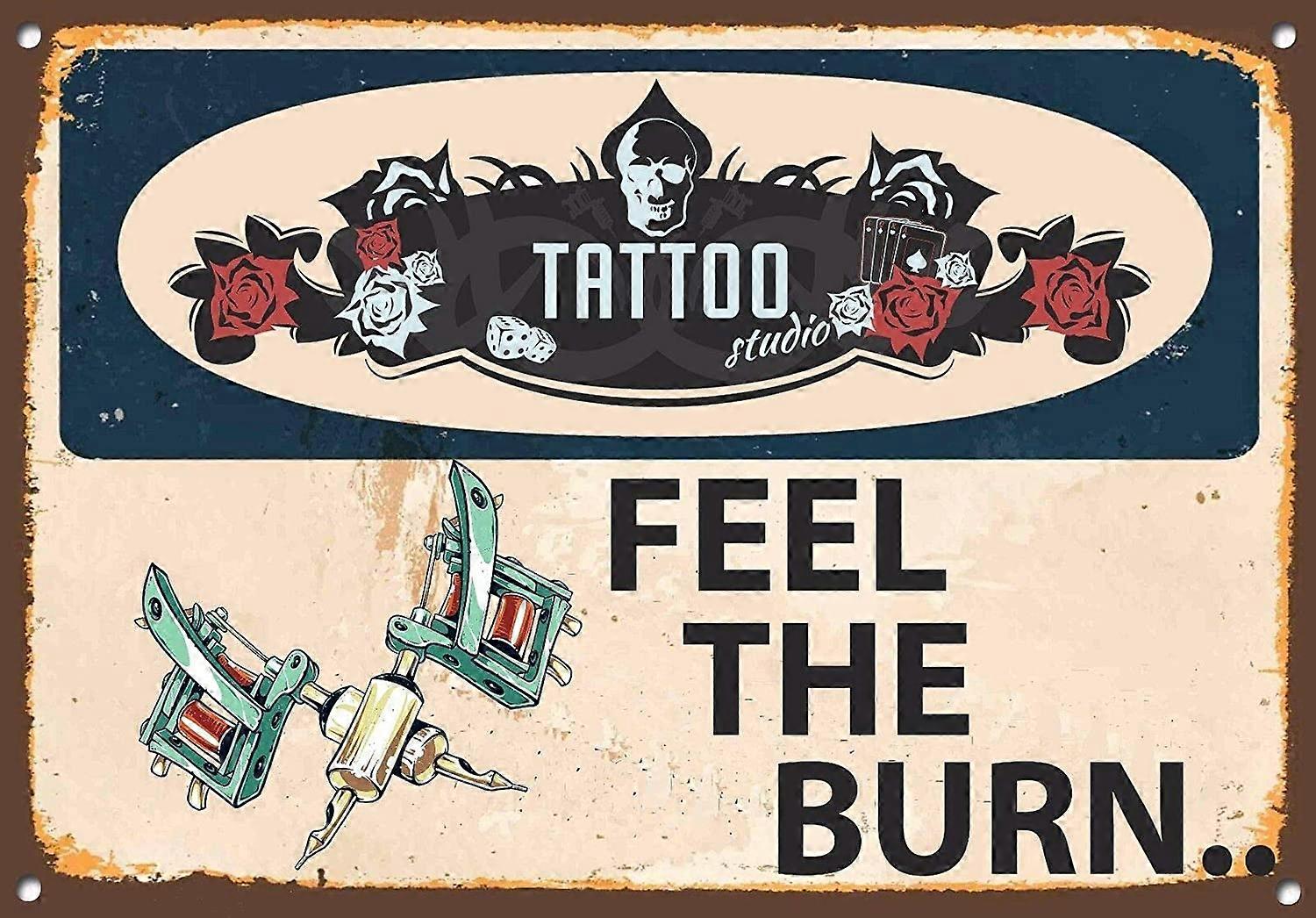 خمر القصدير تسجيل الوشم متجر سقط حرق الجدار الديكور ملصق بار مطعم معدن القصدير تسجيل 12x8inch