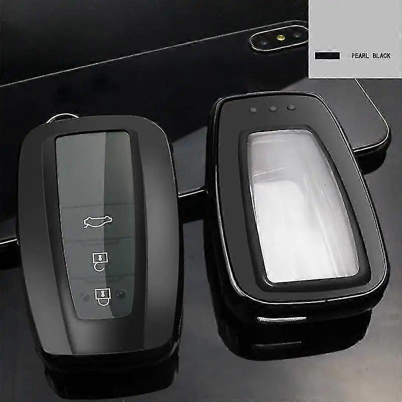 Car Key Case Shell Cover TPU With Key Chain For Toyota Camry Prado Highlander Corolla CHR Avalon Remote Key Protective Cover Fob