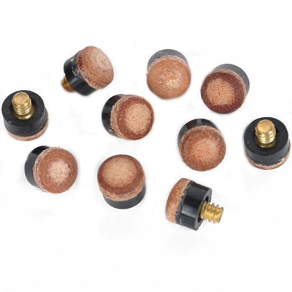 10pcs Replacement Pool Snooker Billiards 10mm Screw-on Table Cue Stick Tips JIKAIX