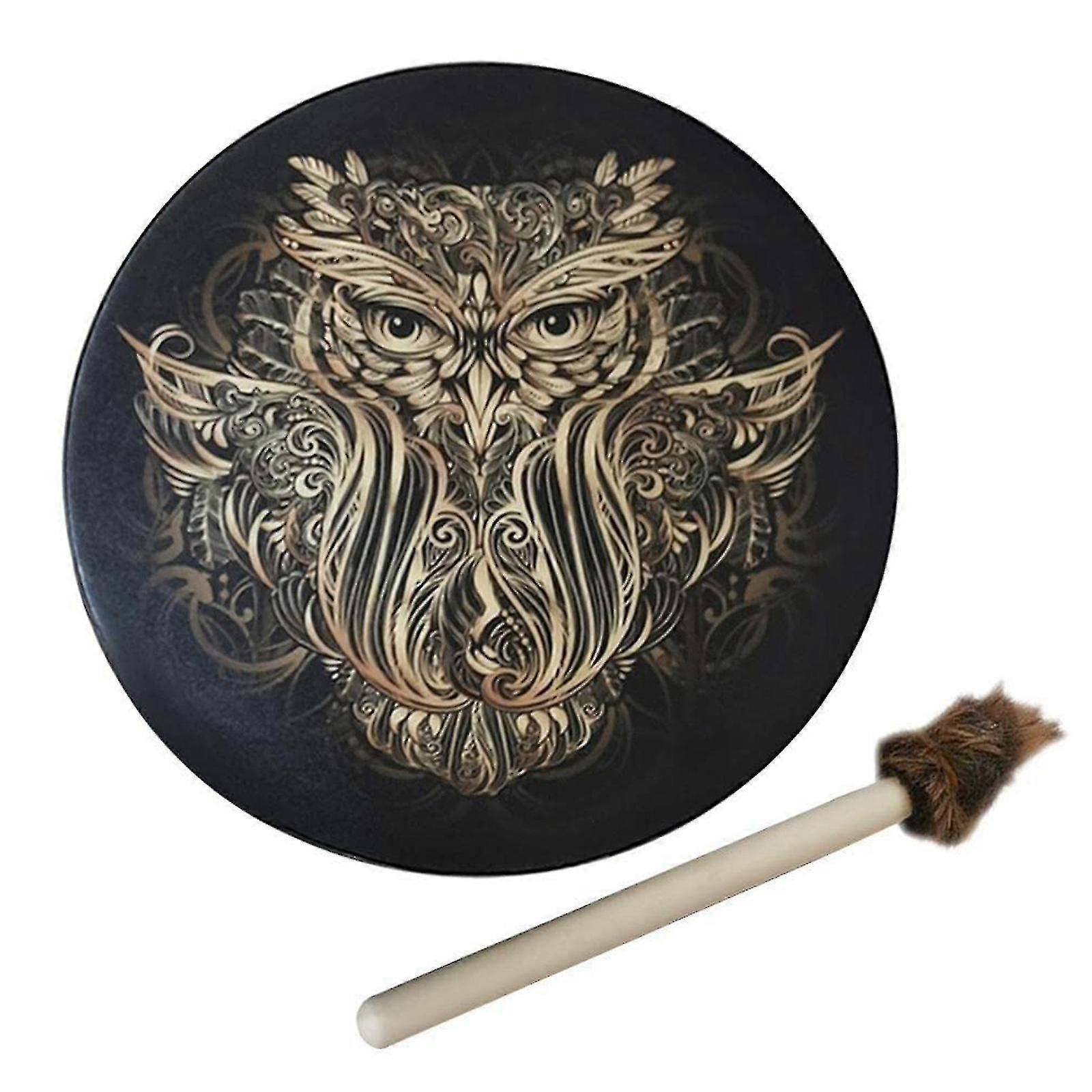 Decorative Shaman Drum Tree Of Life Siberian Vegetarian Shaman Drum Sound Healing Tool Hand Music Lover Frame Drum Craft