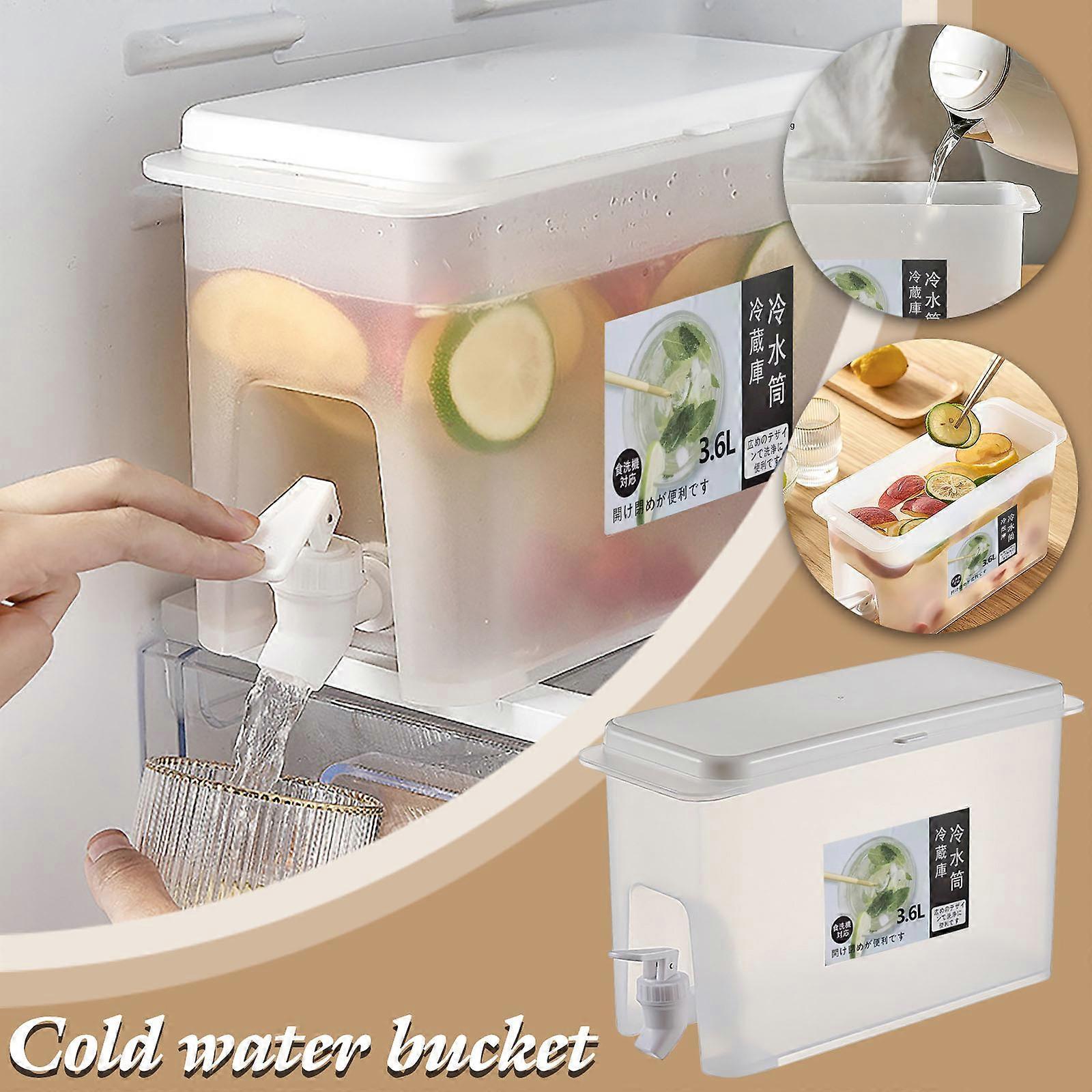Large Capacityre Frigerator Cold Kettle With Faucet Fruit Teapot Lemonade Bucket
