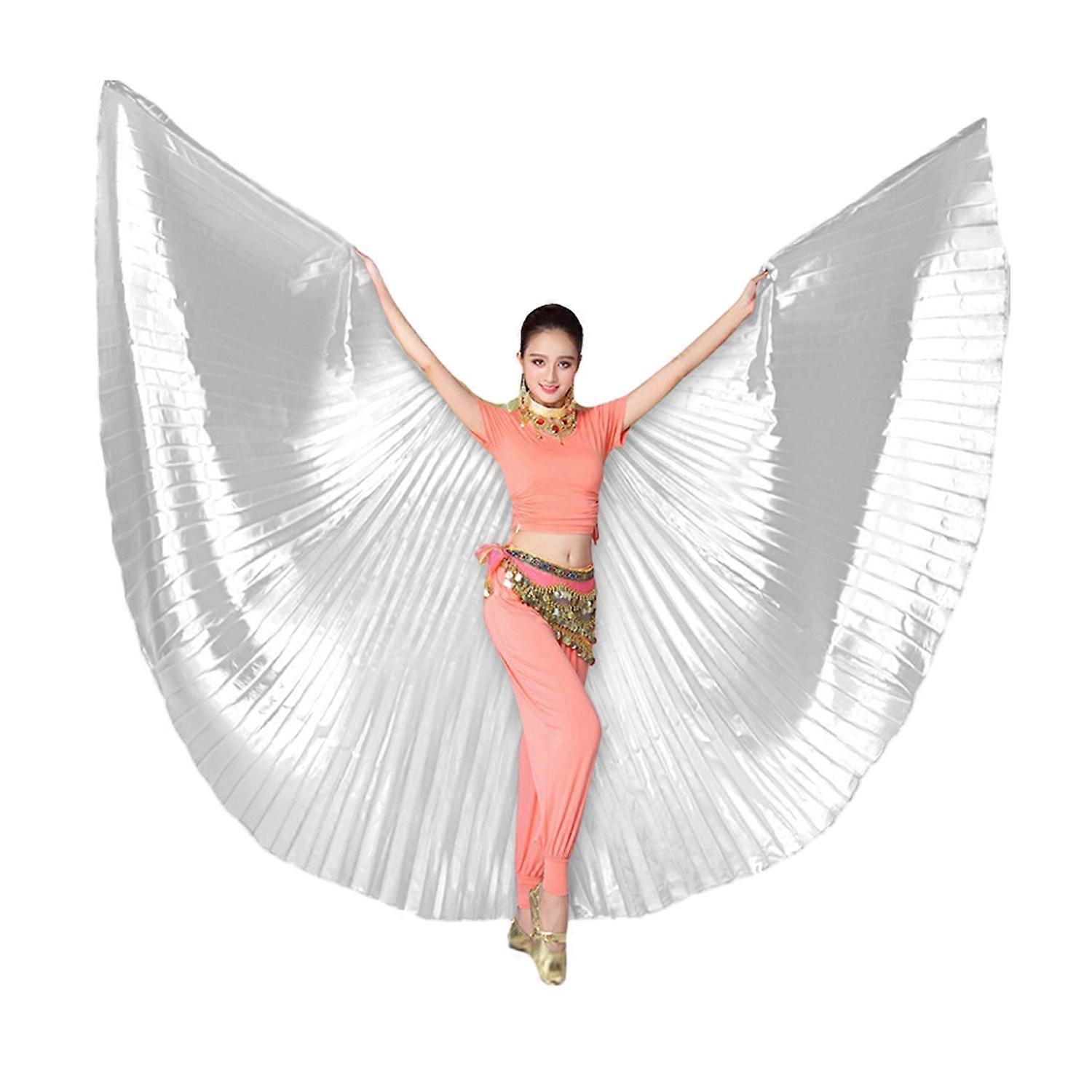 1 Set Belly Dance Wing with Telescopic Rod Eye-catching Wing Prop Cosplay Costume for Parties