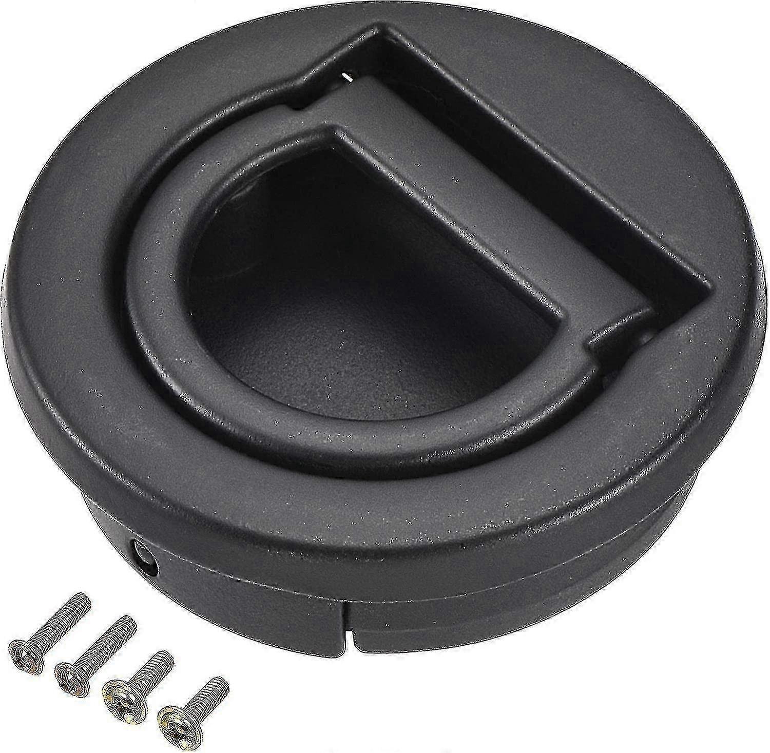 Flush Pull Ring Handle 40.5x11mm, Plane Drawer Door Pull, Black-yky