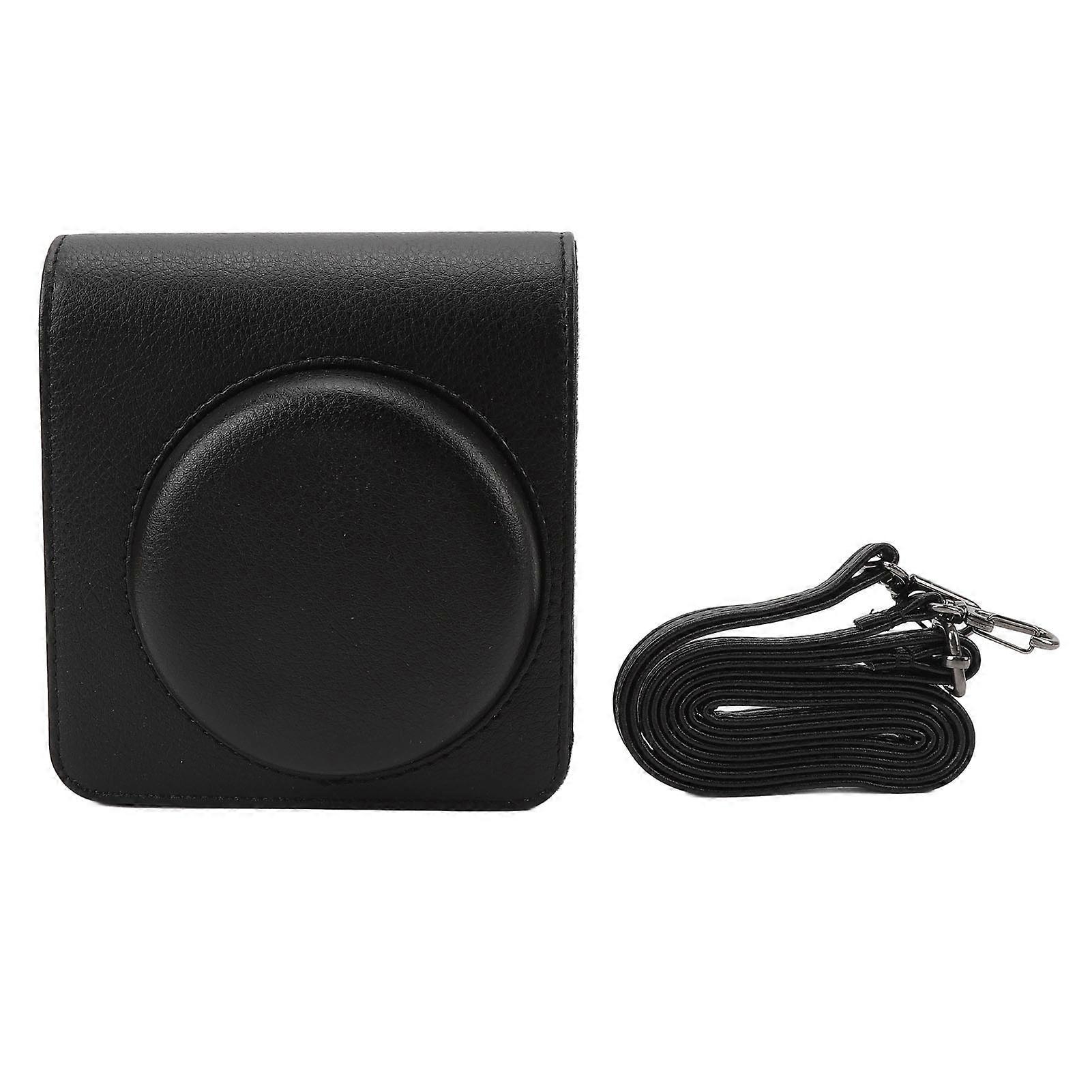 Instant Camera Case with Strap for Mini 99 Retro PU Leather Protective Storage Bag Black