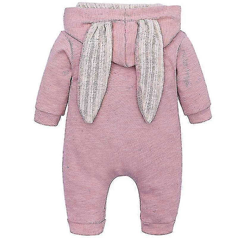 Spädbarn 0-2 år gammal, barnkläder, en generation av baby, kaninöron, sned dragkedja, jumpsuit, sparkdräkt, sparkdräkt