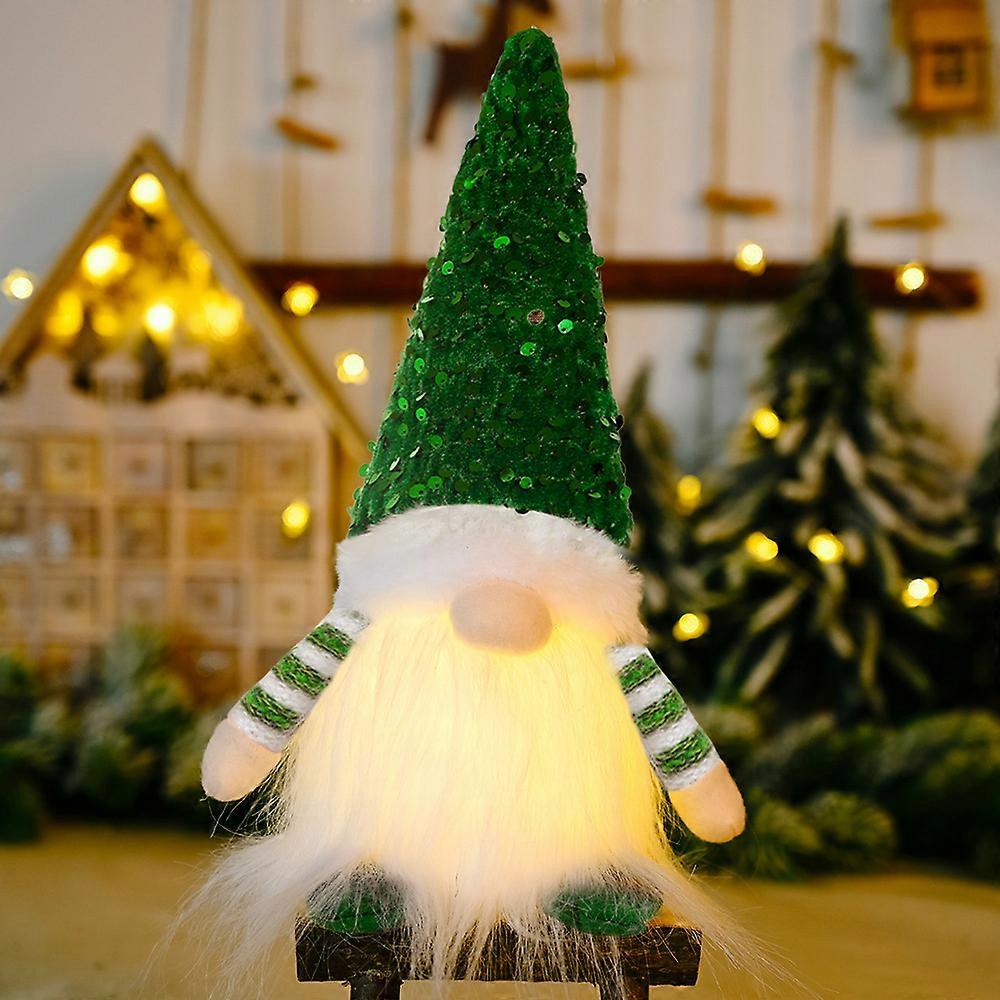 1~5pcs LED Glowing Gnome Sequins Faceless Doll Gift Christmas Decorations 2024 Night Light Home Xmas Tree Ornament New Year
