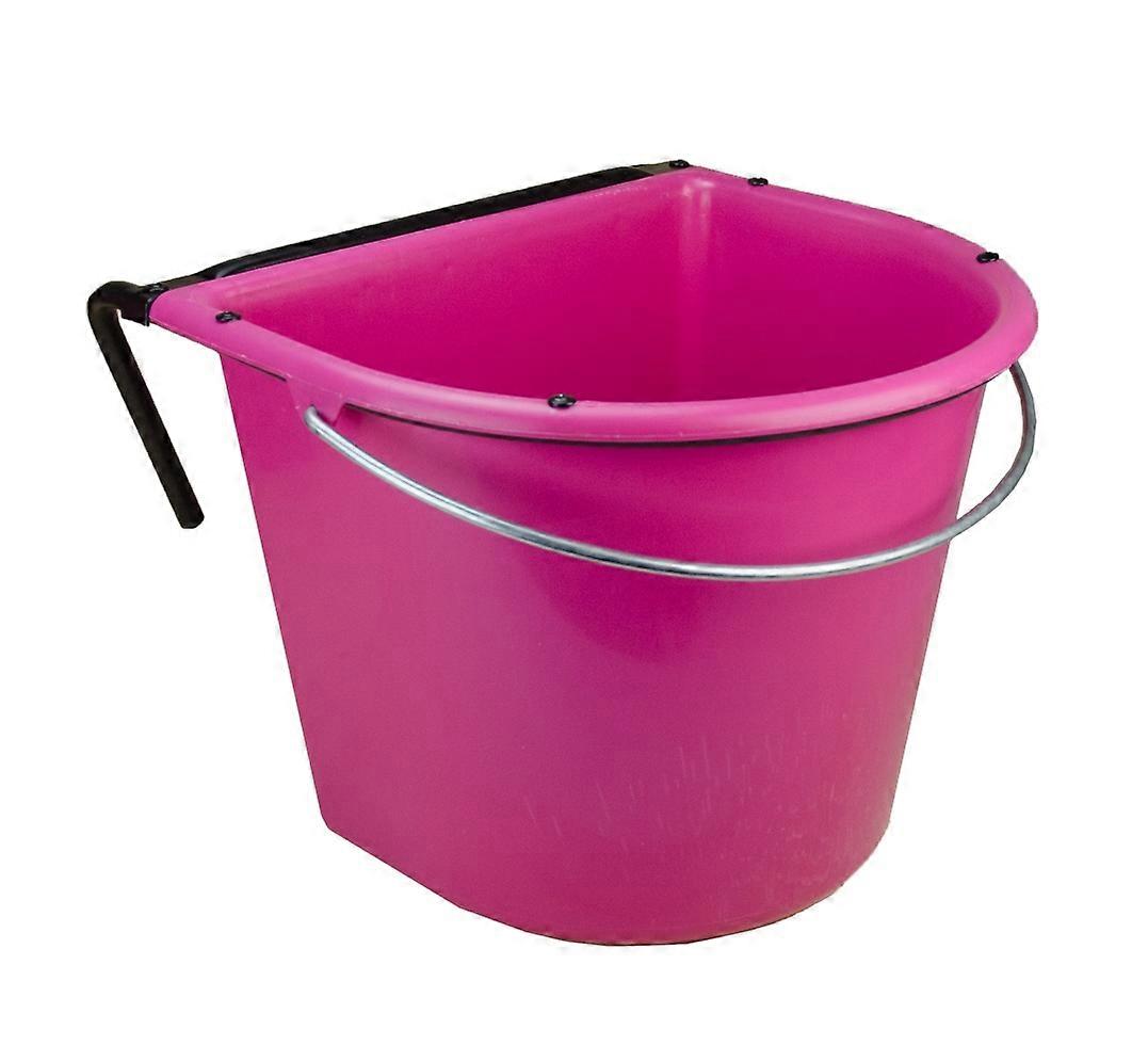 Feeding trough 15 l with hook and handle pink