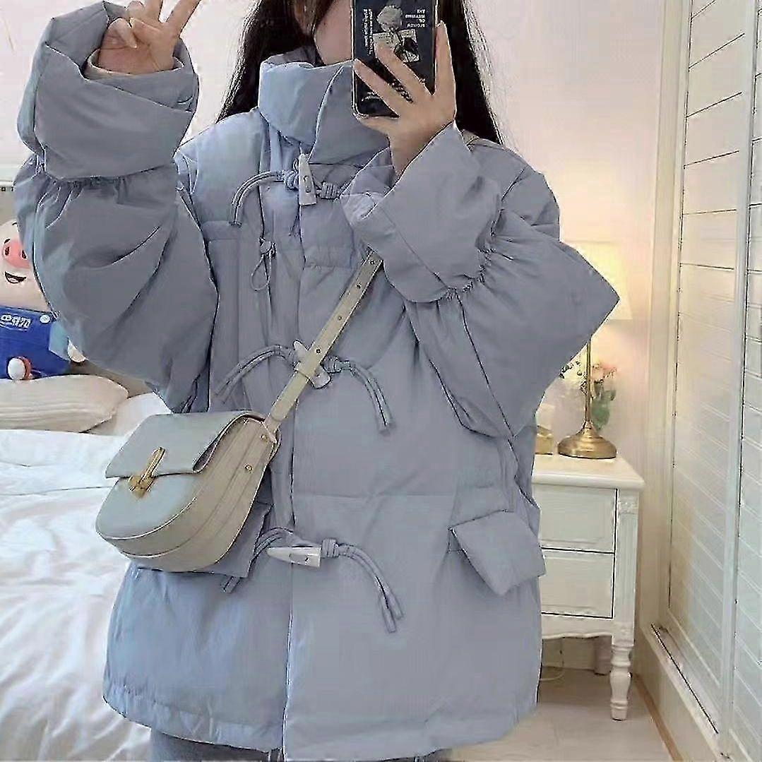 Cappotto corto imbottito in cotone corto coreano Milk Huhu da donna 2024 Inverno