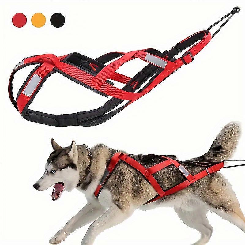 Köpek Koşum Takımı Köpek Kızak Koşum Takımı Yansıtıcı Pet Ağırlık Çekme Kızak Koşum Orta Ve Büyük Köpekler Için Ayarlanabilir X Şekilli Geri Koşum Takımı