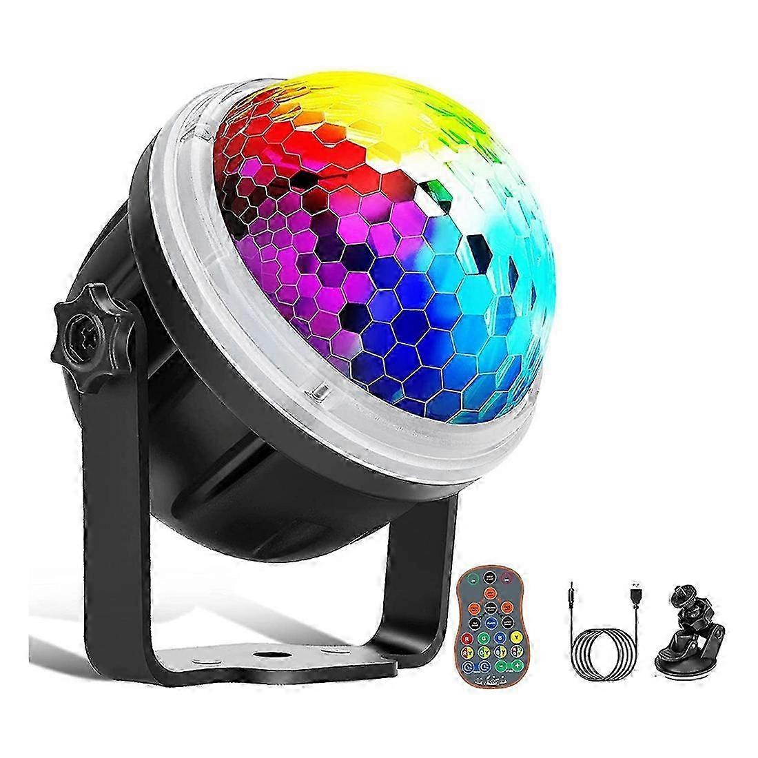 Disco Ball, LED Party Lamp,RGBY Music-Controlled,Rotatable Disco Lamp with Remote Control for Chris