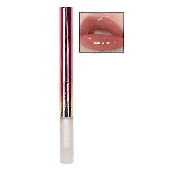 Raincoat Lipstick Waterproof Non-stick Cup Long Lasting Non-Fading Makeup Setting Double Head Lip Gloss for Female