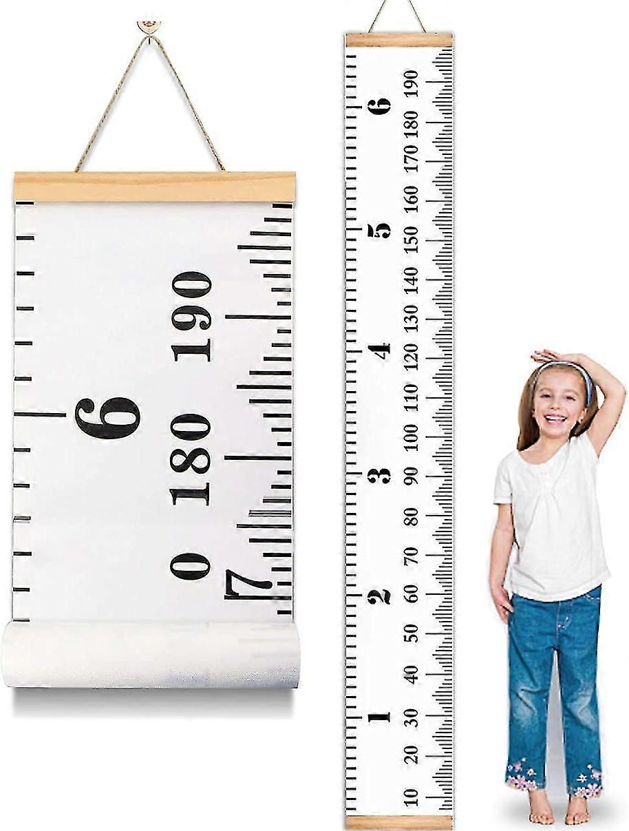 Baby Growth Chart Handing Ruler Wall Decor For Kids, Canvas Removable Growth Height Chart 79 X 7.9