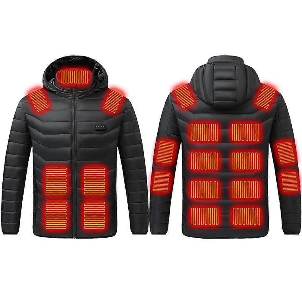 Electric Heated Cotton Jacket Four Control 21 Zone  Battery Powered  Winter Coat