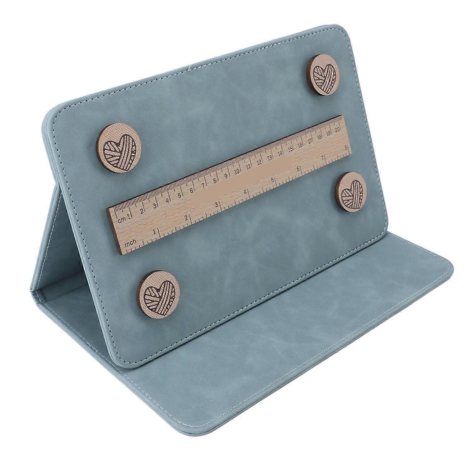 Chart Holder Knitting Tool Needle Arts Fold Up Crochet Pattern Keeper Knitting Accessories Blue