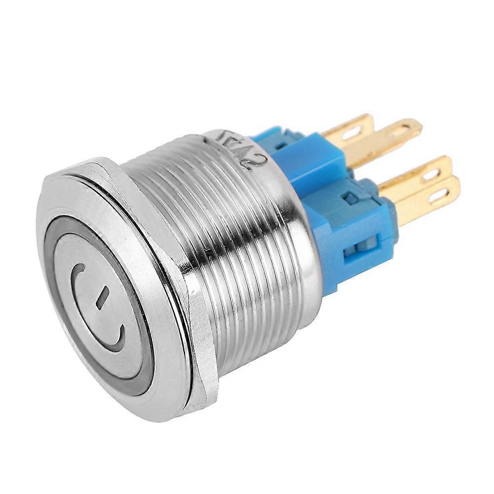 12V LED Power Symbol Angel Eye Push Button Toggle Metal ON/OFF Switch