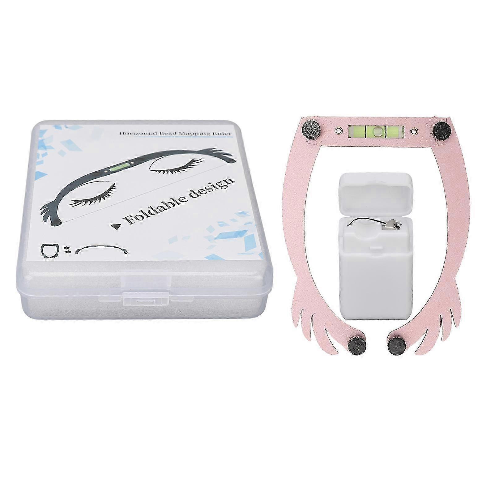 Eyebrow Bow Mapper Foldable Bow Tattoo Line Ruler Reusable Tattoo Eyebrow Ruler with Strings