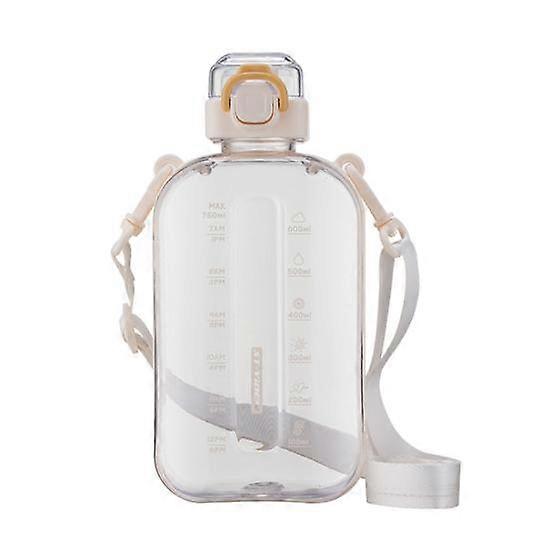 Sports Water Bottle with Lanyard 750ml Large Capacity Leak proof BPA Free Plastic Water Cup Portable Drinkware Outdoor Travel Kettle for Camping