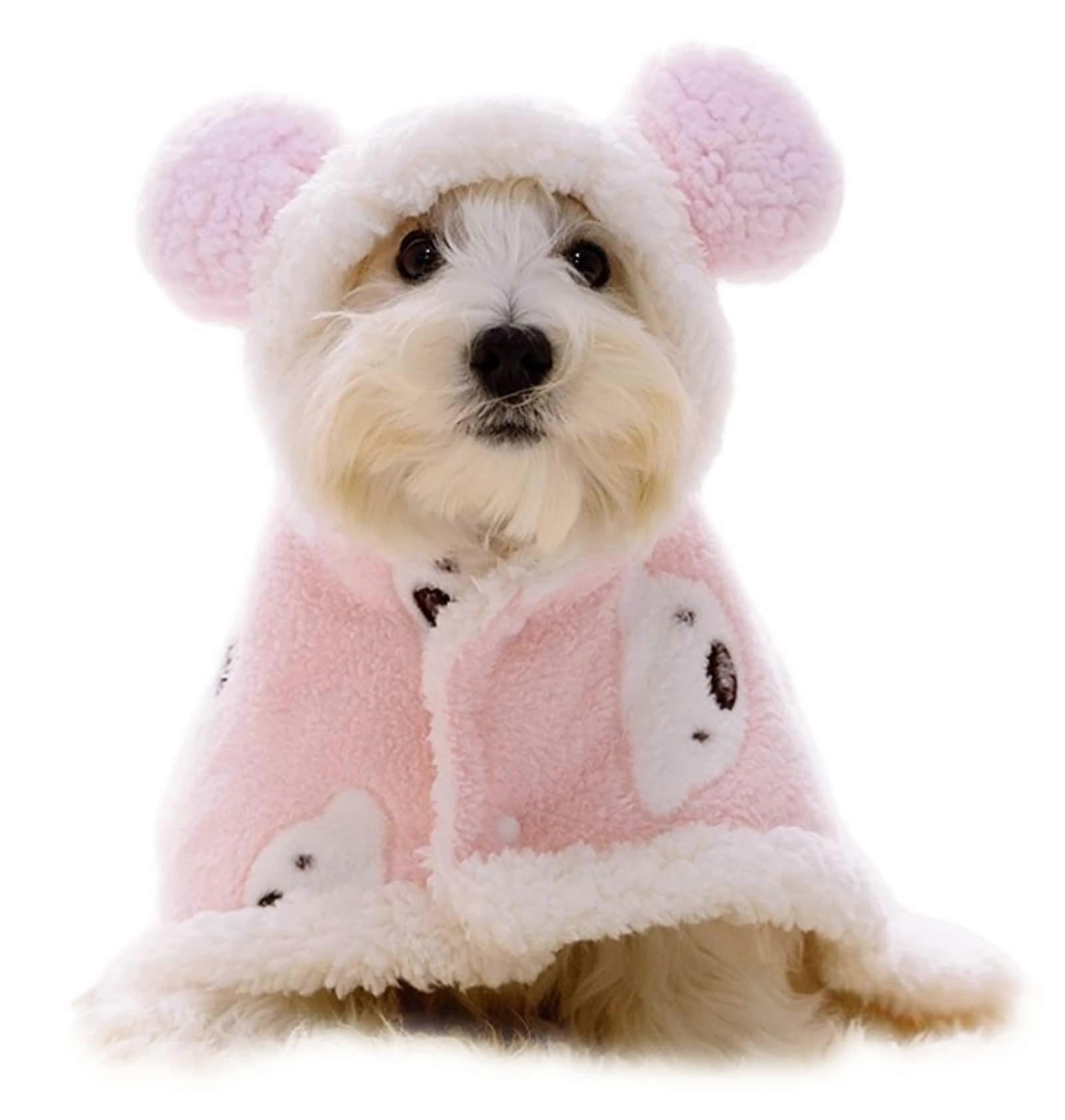 Cute Dog Cape Blanket For Cold Weather Size L Cape Style Winter Pet Blanket