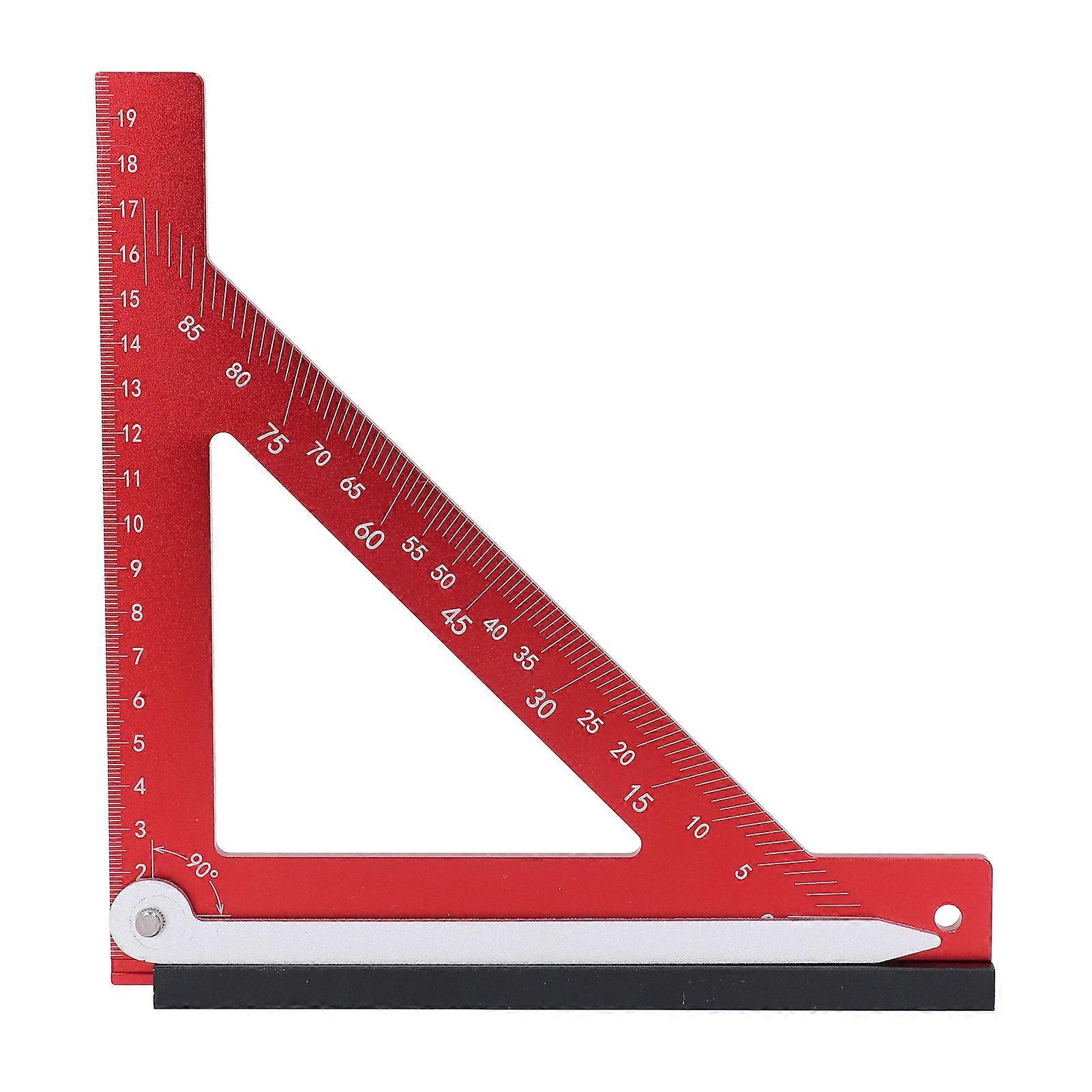 Carpenter Square Aluminum Alloy 90 Degree Multifunctional Rafter Square for Woodworking Projects Construction Site