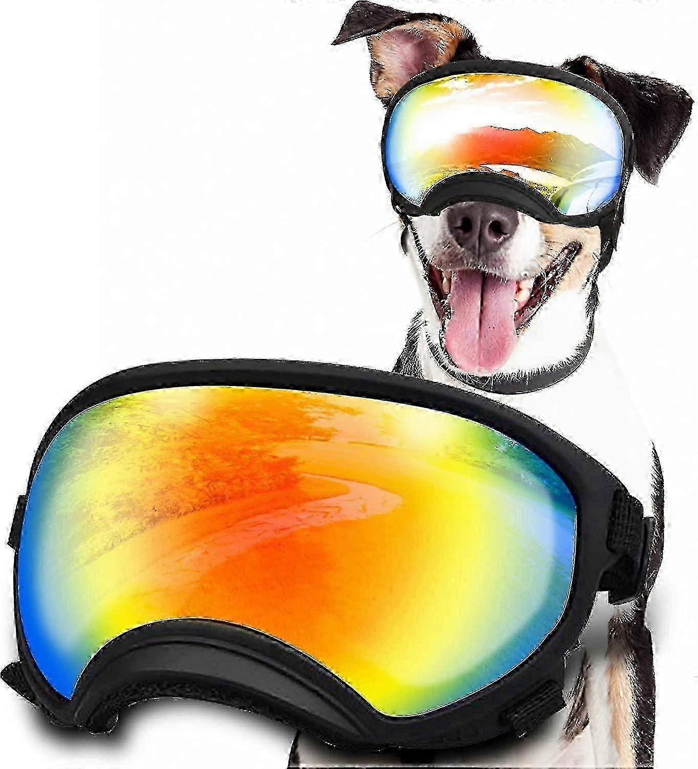 Dog Goggles, Dog Sunglasses With Adjustable Strap Uv Protection Breathable All-round Vision