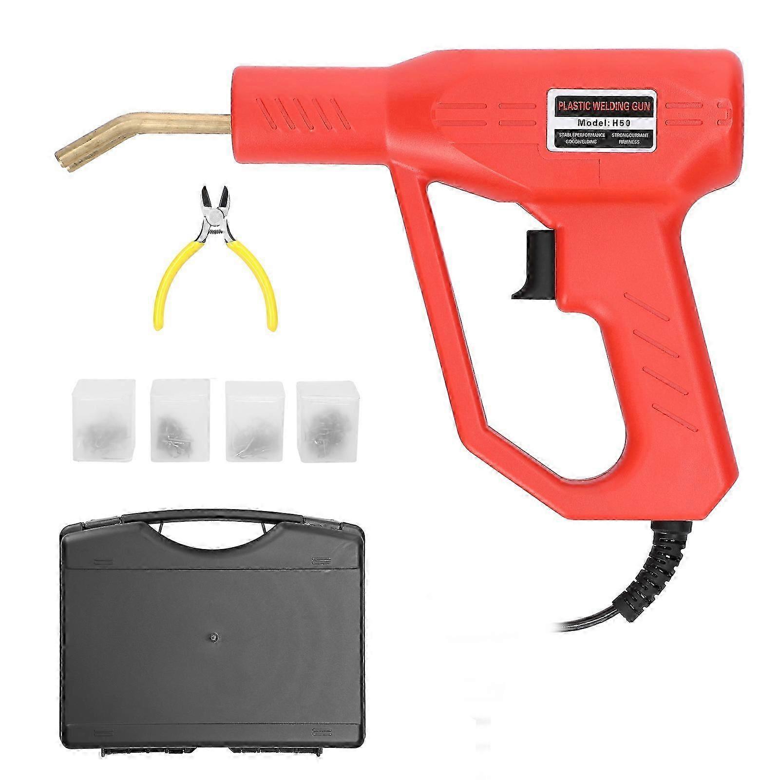 50W/100W Handheld Plastics Welding Machine Panel Crack Repairs Kit Stapler Plastics Hole Repairing Tool Set with 4 Boxs Staple