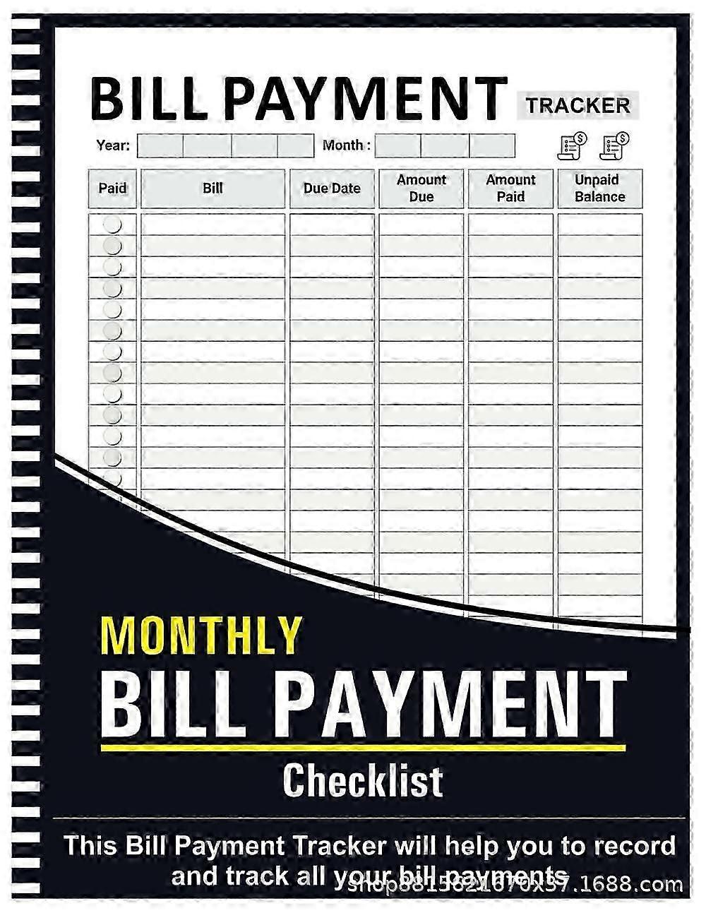 Budget Plan This Bill Tracker Notebook Monthly Bill Payment