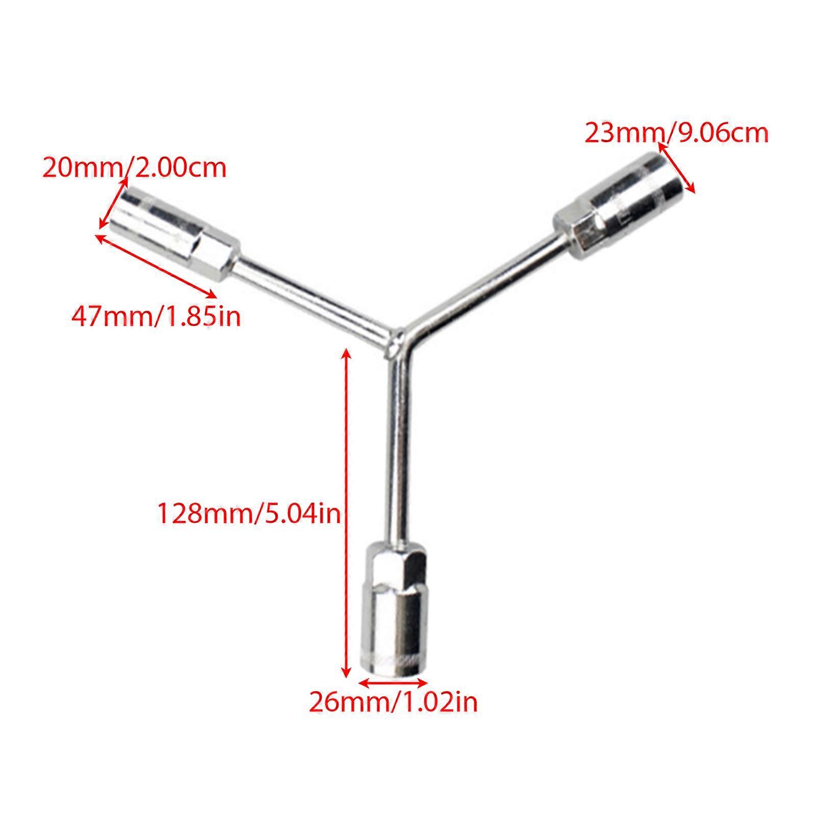 3 Way Socket Wrench Y-Shaped Socket Wrench Y-Shaped Handle Multi Sizes Suitable for Construction Machinery Auto Repair