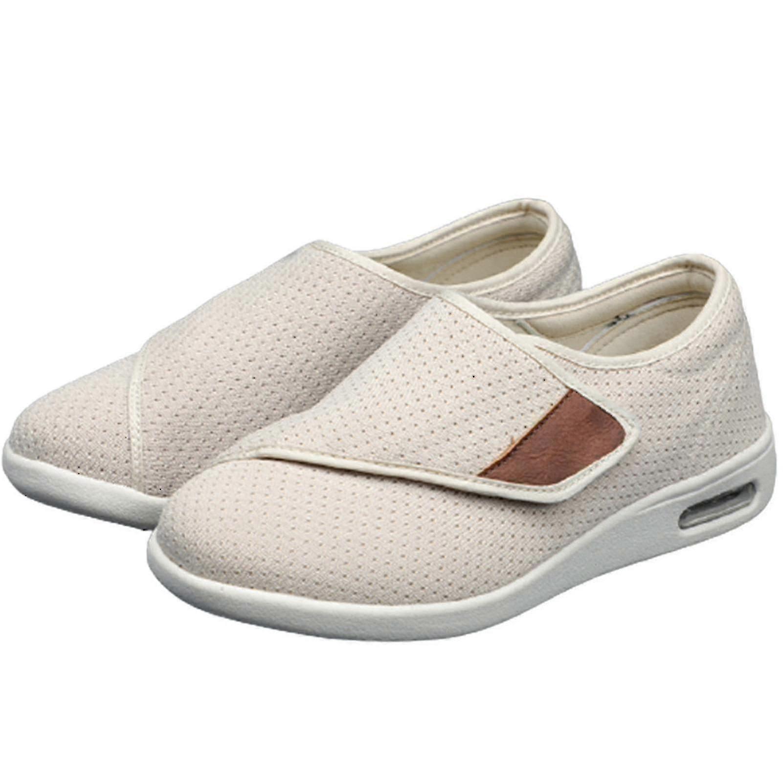 Wide Adjusting Soft Comfortable Shoes Orthopedic Walking Shoes For The Old Breathable Hook-and-loop